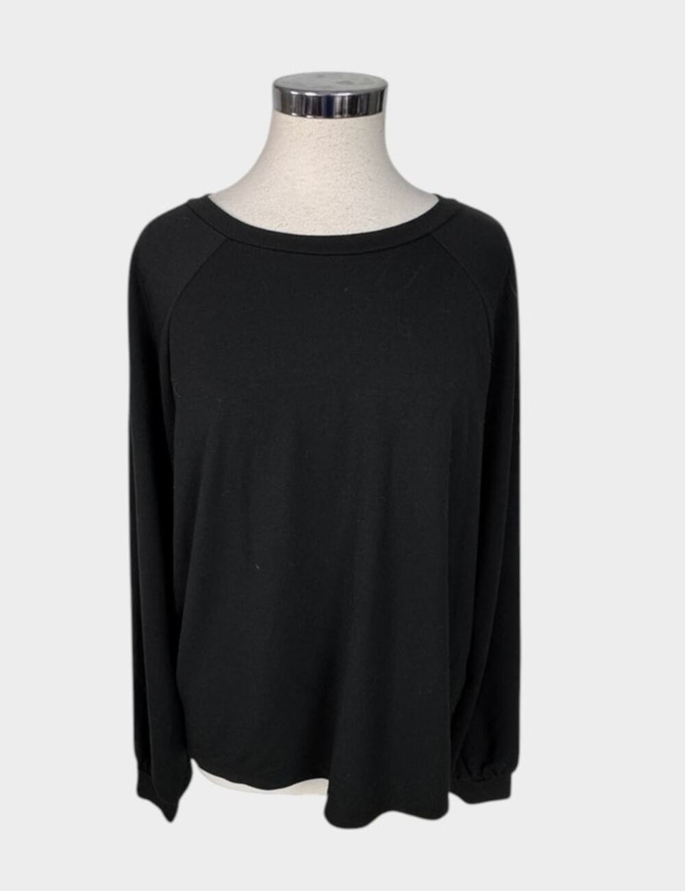 Banana Republic Factory Black XL Crewneck Long Sleeve Top